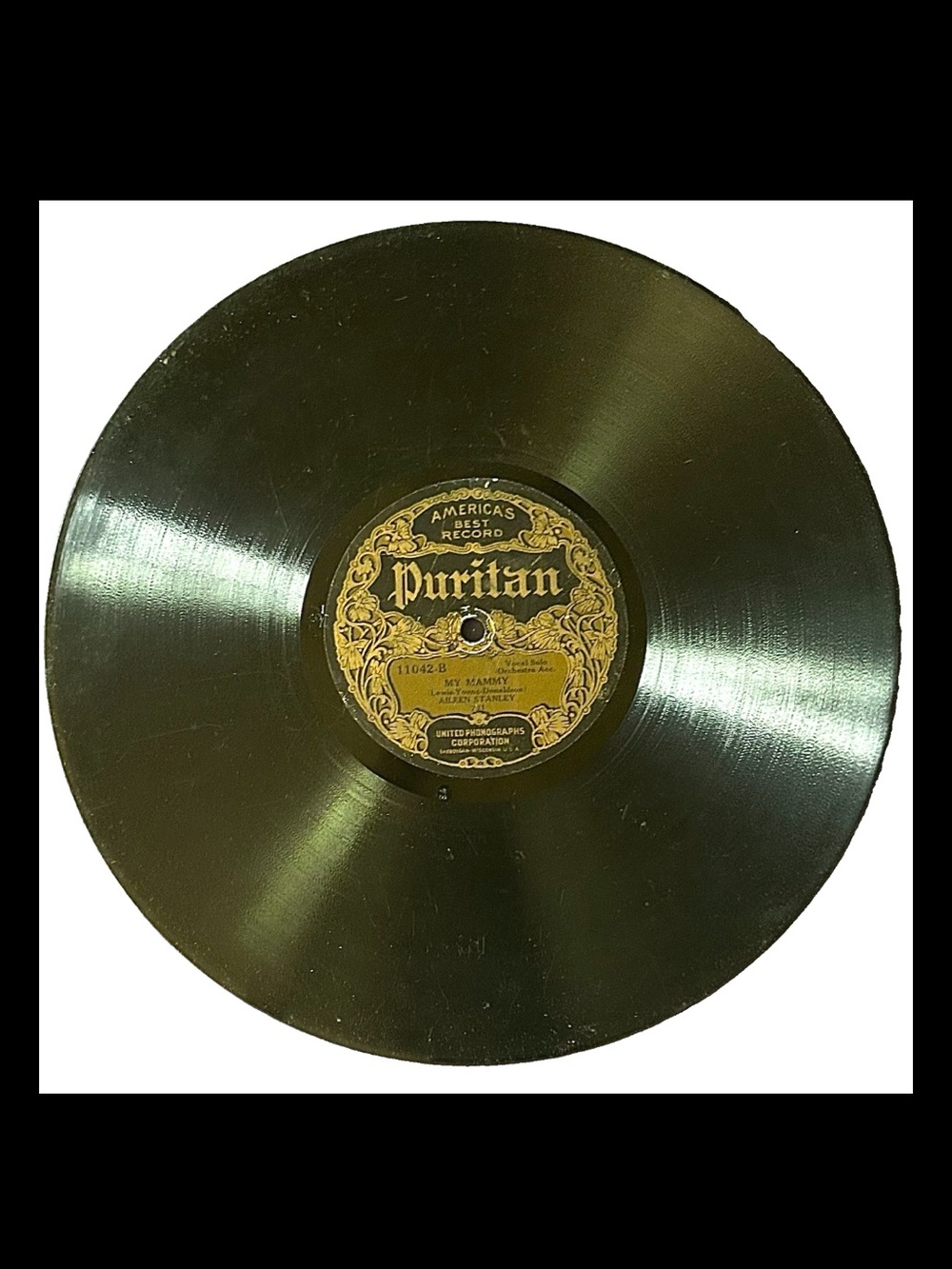 Puritan Americas Best Recommend Record “Margie” 1920